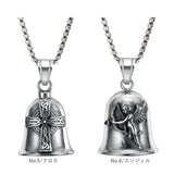 ネックレス ステンレス メンズ 通販 ロングネックレス メンズネックレス ペンダント ベルネックレス ステンレス製 バイカー ファッション アメカジ ラッキーベル ガーディアンベル