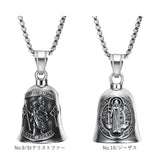 ネックレス ステンレス メンズ 通販 ロングネックレス メンズネックレス ペンダント ベルネックレス ステンレス製 バイカー ファッション アメカジ ラッキーベル ガーディアンベル