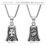 ネックレス ステンレス メンズ 通販 ロングネックレス メンズネックレス ペンダント ベルネックレス ステンレス製 バイカー ファッション アメカジ ラッキーベル ガーディアンベル