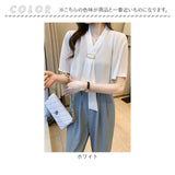 レディース 半袖 ブラウス 通販 シャツ トップス プル オーバー フリル袖 可愛い おしゃれ きれいめ 通勤 通学 夏 涼しい お出かけ 大人 上品 ゆったり 春 夏 ファッション