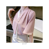 レディース 半袖 ブラウス 通販 シャツ トップス プル オーバー フリル袖 可愛い おしゃれ きれいめ 通勤 通学 夏 涼しい お出かけ 大人 上品 ゆったり 春 夏 ファッション