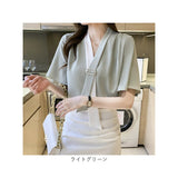 レディース 半袖 ブラウス 通販 シャツ トップス プル オーバー フリル袖 可愛い おしゃれ きれいめ 通勤 通学 夏 涼しい お出かけ 大人 上品 ゆったり 春 夏 ファッション