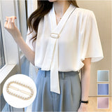 レディース 半袖 ブラウス 通販 シャツ トップス プル オーバー フリル袖 可愛い おしゃれ きれいめ 通勤 通学 夏 涼しい お出かけ 大人 上品 ゆったり 春 夏 ファッション