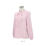 フレアブラウス ブラウス レディース 長袖 通販 スカーフタイ フレアスリーブ フレア袖 フレア スリーブ ラッフル おしゃれ きれいめ 夏 袖コンシャス ビジネス セレモニー オフィス