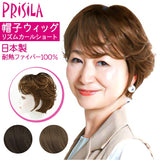 PRISILA プリシラ 帽子ウィッグ ショート 通販 ウィッグ ウイッグ かつら BO-07 医療用ウィッグ 医療用ウイッグ 脱着簡単 被る 伸縮性 やわらかい 柔らかい サイズ調整可