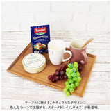 トレー 木製 通販 スタックトレイ Lサイズ トレイ 約 270×380mm お盆 チークトレー おぼん プレート ウッドトレー カフェトレー おしゃれ かわいい 台所用品 キッチン雑貨 BR-74