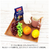 トレー 木製 通販 スタックトレイ スクエア トレイ 約 320×320mm お盆 おぼん チークトレー 正方形 お膳 プレート ウッドトレー カフェトレー おしゃれ かわいい 台所用品 キッチン雑貨