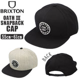 ブリクストン キャップ BRIXTON 通販 メンズ OATH III OATH 3 オース3 SNAPBACK CAP スナップバック 帽子 フラットキャップ 平つば フラットバイザー 野球帽 ベースボールキャップ