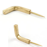 brass shesay プッシュピン Lフック 通販 ウォールピン ピンフック 押しピン 画鋲 画びょう ピン L字 備品 什器 差し込みタイプ 掲示 飾る 壁掛け ポストカード ディスプレイ かっこいい