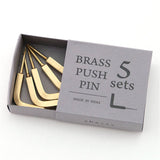 brass shesay プッシュピン Lフック 通販 ウォールピン ピンフック 押しピン 画鋲 画びょう ピン L字 備品 什器 差し込みタイプ 掲示 飾る 壁掛け ポストカード ディスプレイ かっこいい