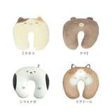 ネックピロー ぶるぶる 通販 首枕 ピロークッション 振動 マッサージ ビーズクッション U型 首まくら 仮眠 休憩 機内 飛行機 旅行 車 子供 かわいい 動物 みんみんめいと minminmate