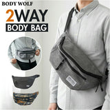 ボディバッグ メンズ おしゃれ 通販 ウエストバッグ 2WAY BODY WOLF BW-21 ワンショルダーバッグ ボディバック ウエストバック ボディーバッグ サブバッグ 高校生 中学生 大人 斜め掛け