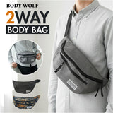 ボディバッグ メンズ おしゃれ 通販 ウエストバッグ 2WAY BODY WOLF BW-21 ワンショルダーバッグ ボディバック ウエストバック ボディーバッグ サブバッグ 高校生 中学生 大人 斜め掛け