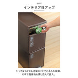 like-it ライクイット ゴミ箱 2段 通販 ごみ箱 ステンレス ダストボックス 分別 ゴミ 縦型 ペダル付き ペダル ワイド 大型 分別スイングステーション キッチン 収納 掃除 35L おしゃれ