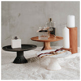 ケーキスタンド 木 通販 黒 白 木製 小皿 コンポート 皿 ケーキプレート ケーキトレー ケーキ スタンド 可愛い お皿 プレート ケーキ皿 オードブル サンドウィッチ アフタヌーンティー