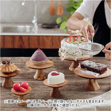 コンポート 皿 木製 通販 14cm 木皿 アクセサリートレイ ディスプレイトレイ ケーキプレート ミニケーキスタンド ケーキトレー ケーキ スタンド 可愛い お皿 小物トレー 小物トレイ