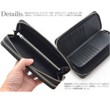 長財布 メンズ ブランド 通販 長 財布 ロングウォレット さいふ サイフ ウォレット 革 レザー カードがたくさん入る おしゃれ 男性 Wファスナー カーボンレザー BEAMZ SQUARE