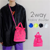 チーク ショルダーバッグ cheek 通販 kirakira 2way shoulder 巾着バッグ ショルダーバック 巾着バック おしゃれ かわいい レディース ミニ巾着 スマホストラップ レディースバッグ