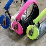 チーク ショルダーバッグ cheek 通販 round 2way shoulder ショルダーバック ラウンドショルダー ハンドバッグ おしゃれ ハンドバック 小さめ ミニバッグ レディース メンズ ユニセックス