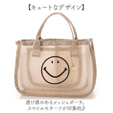 カシュカシュ cachecache バッグ 01-00-68310 通販 スマイルモチーフ メッシュバッグインバッグ バッグインバッグ ミニバッグ トートバッグ メッシュバッグ レディース おしゃれ