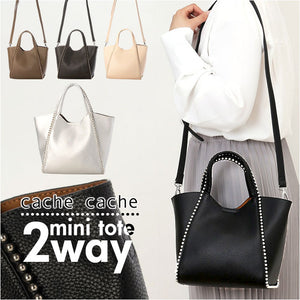 cachecache カシュカシュ トートバッグ ミニ 2way 通販 ミニトート トートバック トート 手提げ 肩掛け ショルダー ショルダーバッグ ショルダーバック ミニトートバッグ