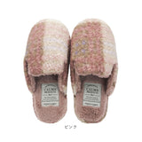カルム スリッパ CALME 通販 ルームシューズ ルームスリッパ ルームサンダル 室内履き 部屋履き 室内スリッパ 前詰まりスリッパ プードルボアチェックスリッパ 室内用 来客用 冬 もこもこ