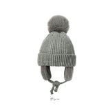 ニット帽 キッズ 通販 ベビー 子供帽子 ニット帽子 防寒帽子 耳あて 帽子 ボア ぼうし 防寒 耳保護 かわいい 男女兼用 ボンボン 子供 子ども こども 子供用