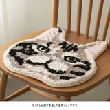 チェアマット おしゃれ 通販 チェアパッド 猫 メル キャットチェアマット ネコ ねこ チェアパット にゃんこ マット オシャレ かわいい 猫雑貨 ファブリック フェイス インテリア アニマル