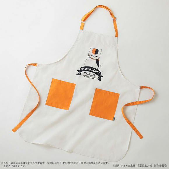 夏目友人帳 グッズ 通販 ニャンコ先生 ニャンコ先生グッズ エプロン 前掛け 胸当てエプロン カフェエプロン ポケット付き キャラクター アニメ 猫 ねこ ネコ 後ろ結び かわいい おしゃれ