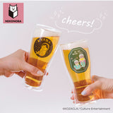 NEKONOBA グッズ 通販 ネコノバ ダブルウォール ビアグラス ビールグラス ビール グラス 結露しない 食洗機不可 電子レンジ不可 猫 ねこ ネコ 猫グッズ かわいい おしゃれ 300ml