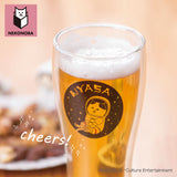 NEKONOBA グッズ 通販 ネコノバ ダブルウォール ビアグラス ビールグラス ビール グラス 結露しない 食洗機不可 電子レンジ不可 猫 ねこ ネコ 猫グッズ かわいい おしゃれ 300ml