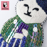 NEKONOBA グッズ 通販 ネコノバ バッグチャーム 猫 バッグ チャーム バックチャーム 刺繍 手縫い ハンドメイド キラキラ ゴールドチェーン ねこ ネコ 猫グッズ ねこ茶商 かわいい