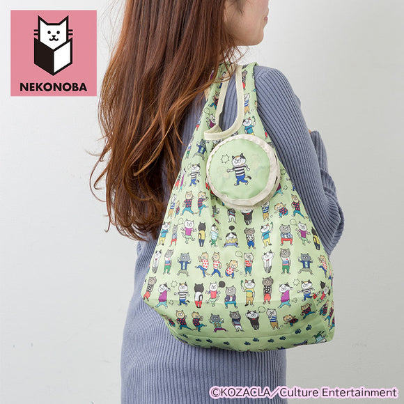NEKONOBA グッズ 通販 ネコノバ エコバッグ エコバック マイバッグ ショッピングバッグ 買い物バッグ 折りたたみバッグ お買い物袋 サブバッグ 折りたたみ コンパクト 軽量 キャラクター