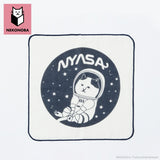 NEKONOBA 通販 ガーゼハンカチ ハンカチ SPACE NYASA ネコノバ 柔らかガーゼ ハンカチタオル かわいい カワイイ ガーゼパイル生地 猫グッズ ハンドタオル おしゃれ ガーゼ 持ち歩き 携帯