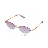 老眼鏡 おしゃれ レディース 通販 シニアグラス 女性 リーディンググラス 女性 メガネ ツーポイント UV カット 紫外線カット ケース付き ブローチ付 境目なし