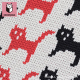 NEKONOBA グッズ 通販 ネコノバ ニットバッグ ニットマルシェバッグ 小さめ マルシェバッグ ニットバック マルシェバック ミニバッグ ミニバック オシャレ 可愛い 猫 ねこ ネコ 猫グッズ