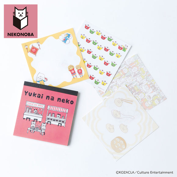 NEKONOBA グッズ 通販 ネコノバ メモパッド 紙 メモ帳 スクエアメモパッド メモ 正方形 かわいい キャラクター 猫 ねこ ネコ 猫グッズ ゆかいなネコ台湾ver おしゃれ 可愛い オシャレ