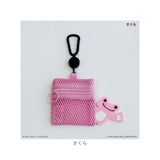 かえるのピクルス グッズ 通販 pickles the frog メッシュポーチ リール付き ポーチ 小さめ ミニポーチ メッシュ 小物入れ 化粧ポーチ カラビナ付き かわいい キャラクター カエルグッズ