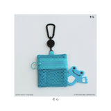 かえるのピクルス グッズ 通販 pickles the frog メッシュポーチ リール付き ポーチ 小さめ ミニポーチ メッシュ 小物入れ 化粧ポーチ カラビナ付き かわいい キャラクター カエルグッズ