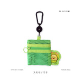 こびとづかん グッズ 通販 こびとずかん メッシュポーチ リール付き ポーチ 小さめ ミニポーチ メッシュ 小物入れ のびるリール 化粧ポーチ カラビナ付き こびと図鑑 なばたとしたか