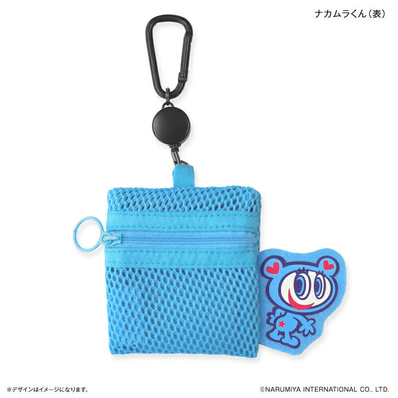 ナルミヤキャラクターズ グッズ 通販 ナルミヤ メッシュポーチ リール付き ポーチ 小さめ ミニポーチ メッシュ 小物入れ のびるリール 化粧ポーチ カラビナ付き ブランド NARUMIYA 女の子