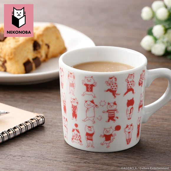 NEKONOBA グッズ 通販 ネコノバ マグカップ 陶器 かわいい 大人可愛い キャラクター 食洗機対応 電子レンジ対応 猫 ねこ ネコ 猫グッズ ゆかいなネコたち おしゃれ 280ml コーヒー用品