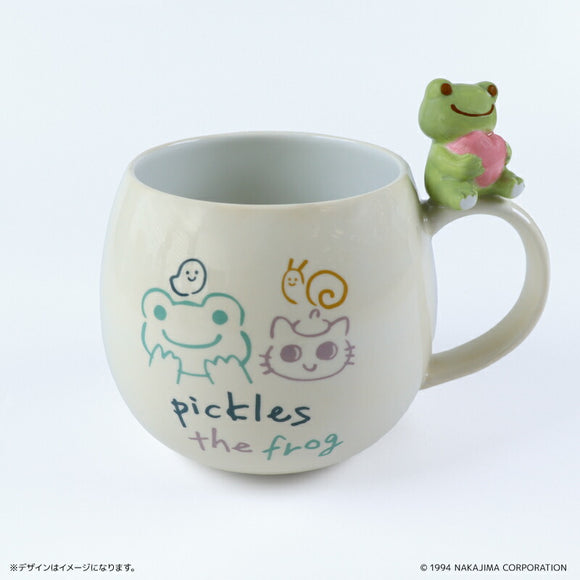かえるのピクルス グッズ 通販 pickles the frog マグカップ 陶器 かわいい 大人可愛い キャラクター 食洗機不可 電子レンジ不可 カエルグッズ ピクルスザフロッグ おしゃれ 260ml