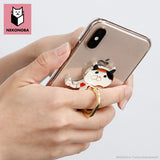 NEKONOBA グッズ 通販 ネコノバ スマートフォンリング スマホリング ホールドリング スマートフォン スマホ 可愛い おしゃれ 猫 ねこ ネコ 猫グッズ ゆかいなネコたち かわいい オシャレ
