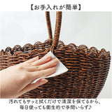 かご 持ち手付き 通販 かごバスケット バスケット 収納かご カゴ 籠 収納バスケット 収納ボックス 小物入れ 収納 ピクニックバスケット お手入れ簡単 持ち手つき 持ち手 ハンドル付き