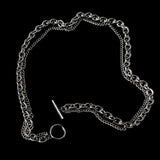 マンテルネックレス 通販 太い チェーン ネックレス 太め アクセサリー レディース メンズ 2連 二連 ネックレスチェーン ユニセックス マンテル お洒落 男女兼用 カジュアル 贈りもの