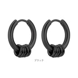 フープピアス 通販 ピアス メンズ 両耳 フープ 5連リング ステンレス ペア アクセサリー レディース キャッチレス つけっぱなし 男性 女性 贈り物 ギフト 誕生日 シンプル かっこいい