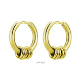 フープピアス 通販 ピアス メンズ 両耳 フープ 5連リング ステンレス ペア アクセサリー レディース キャッチレス つけっぱなし 男性 女性 贈り物 ギフト 誕生日 シンプル かっこいい
