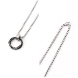リングネックレス シンプル 3連 通販 ネックレスチェーン チェーンネックレス ペンダント チェーン アクセサリー リング CHRONOM クロノム 上品 きれいめ メンズ レディース 男性 女性