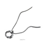 リングネックレス シンプル 3連 通販 ネックレスチェーン チェーンネックレス ペンダント チェーン アクセサリー リング CHRONOM クロノム 上品 きれいめ メンズ レディース 男性 女性